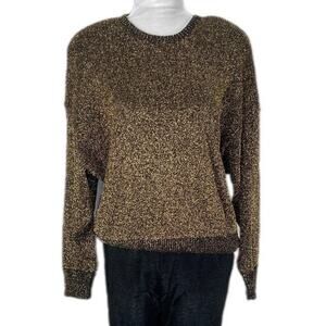 Vintage Pierre Cardin Gold Metallic Dolman Sweater - Women's Size Large